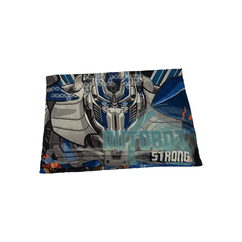 Transformers Autobot Strong Pillowcase Bumblebee Optimus Prime Blue